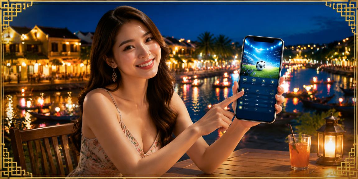 Người dùng theo dõi thể thao và cá cược tại Hội An cùng cà phê